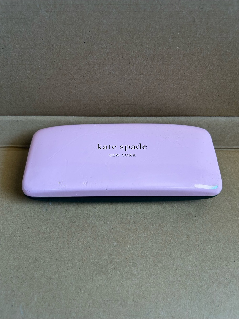 kate spade NY Hard Eyeglass Case Clamshell Box Lavender Teal Women’s Pastel